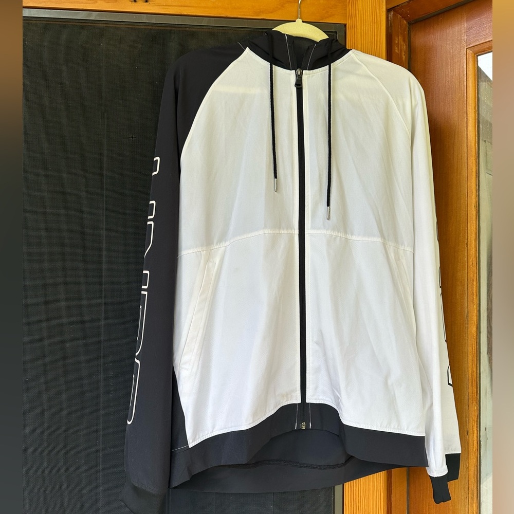 Black and White Zip-Up Jacket